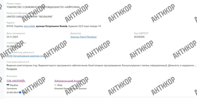 Казино Cosmobet і «Нейролінк»: хто ховається за схемами Добровольського, Зборовського та Токарєва